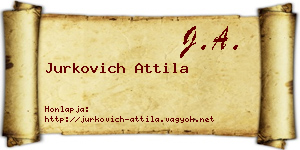 Jurkovich Attila névjegykártya