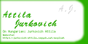 attila jurkovich business card